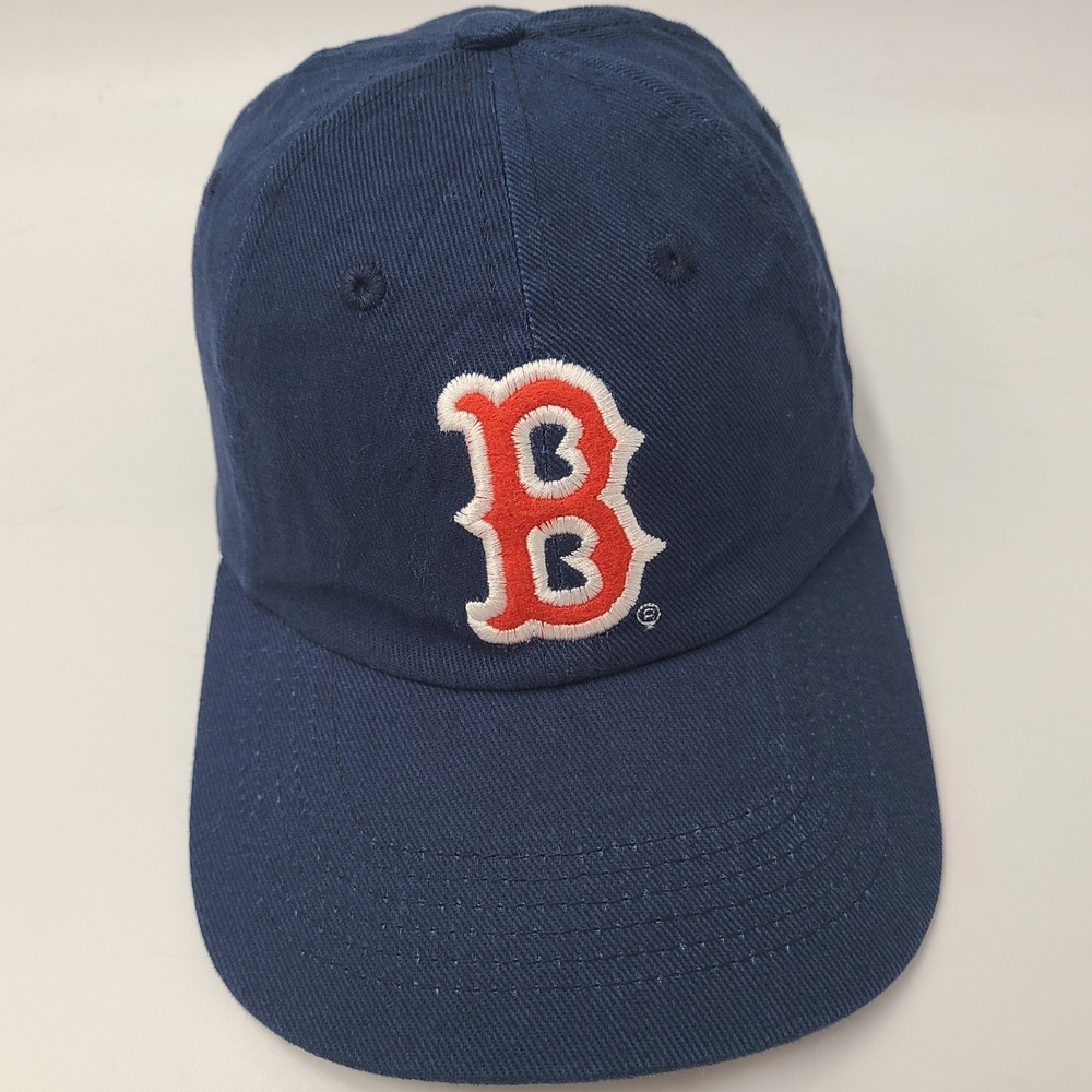 Vintage Boston Red Sox Hat Strapback (Fits Small) Blue Red MLB Miller Lite Men